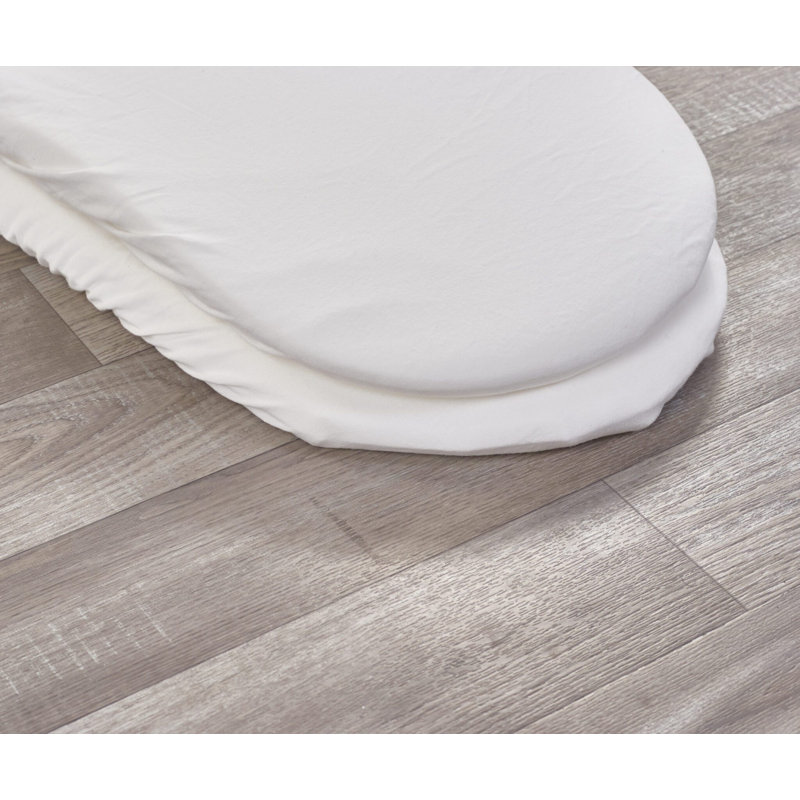No Pattern Cotton Fitted Moses Basket Sheet