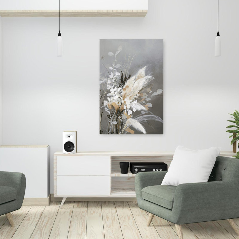 Feuilles lumineuses 2, art contemporain abstrait, H 36 po x l 24 po