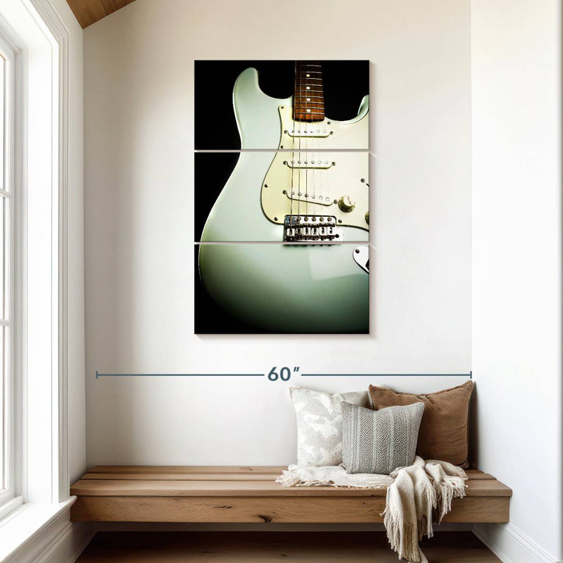 Pearly Rock Guitar, 45" H x 28" W