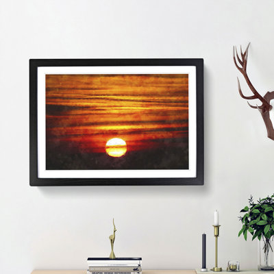 Orange Sunset - Picture Frame Painting Print