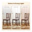 Ensemble de 2 chaises de salle à manger rembourrées avec structure en bois d'hévéa, style Mid-Century moderne en brun et brun clair