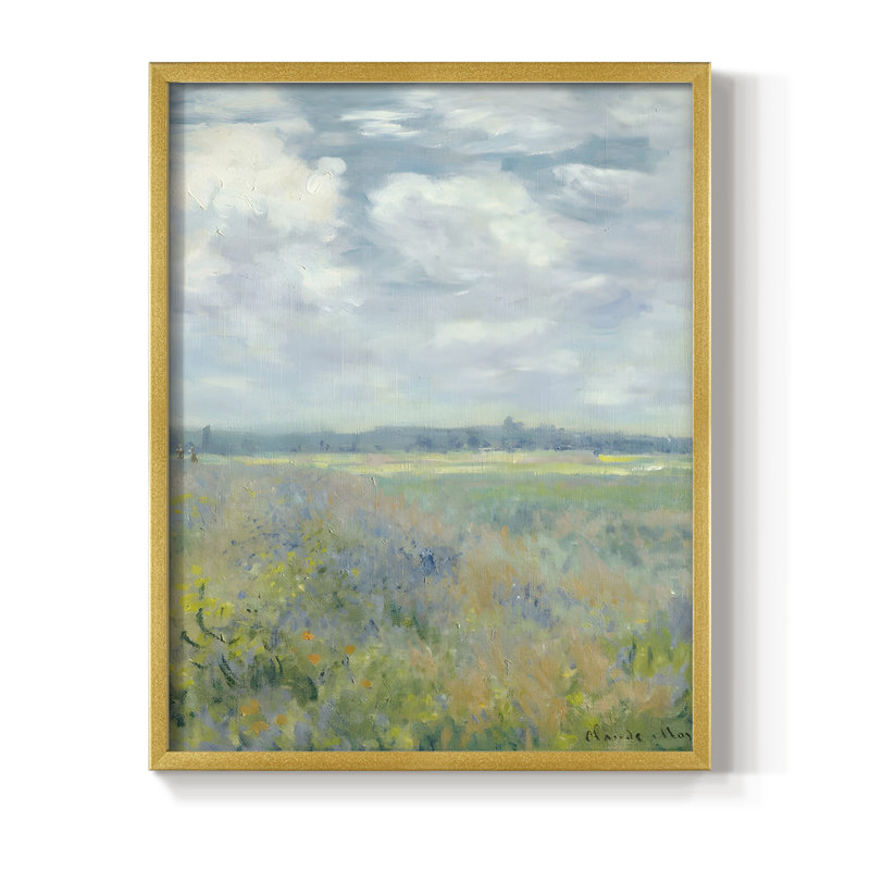"Paysage rétro Lxxxiv", H 11 po x l 9 po, Doré