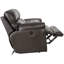 Ensemble de salon inclinable en cuir véritable 2 pièces