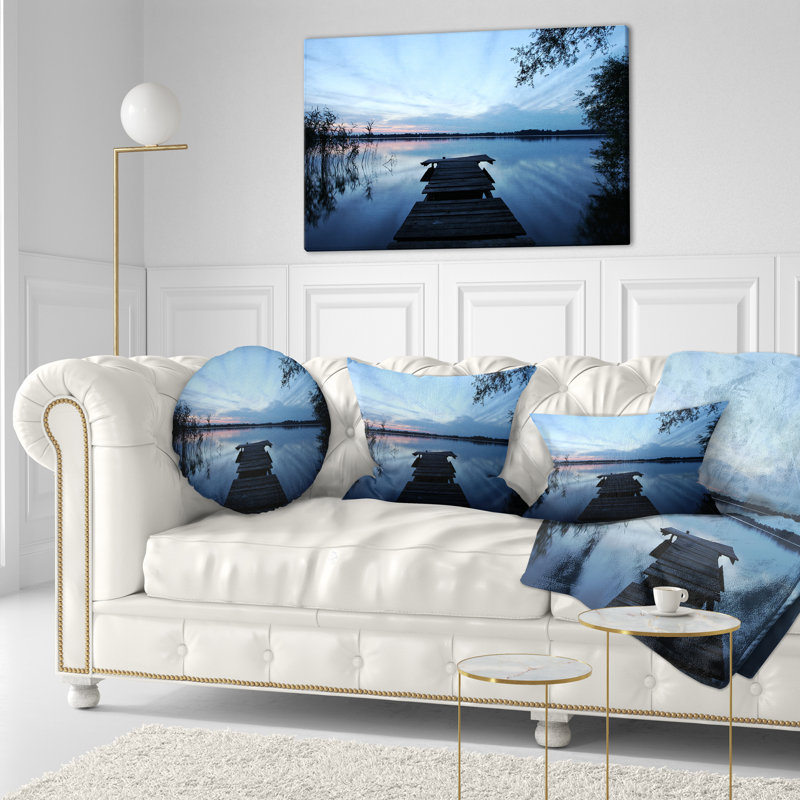 Coussin en bois foncé Seascape