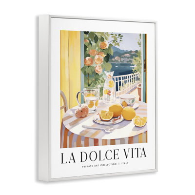 Classic Italian Table Setting View Framed Giclee Art, design by Lettered and Lined