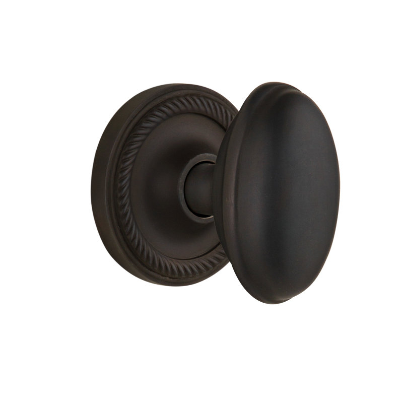 Rope Rosette with Homestead Door Knob, Oil-Rubbed Bronze, 2-3/4”