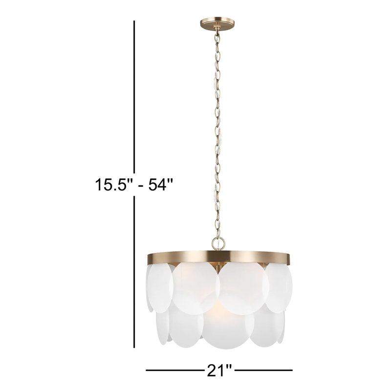 Mellita 6 - Light Chandelier, Satin Bronze, No, Not Energy Star