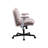 Upholstered Cross-legged Office Chair With Fold-down Arms, 25.5" Wide Seat, Rolling Casters & Criss Cross Base For Home Office Desk-1658543112