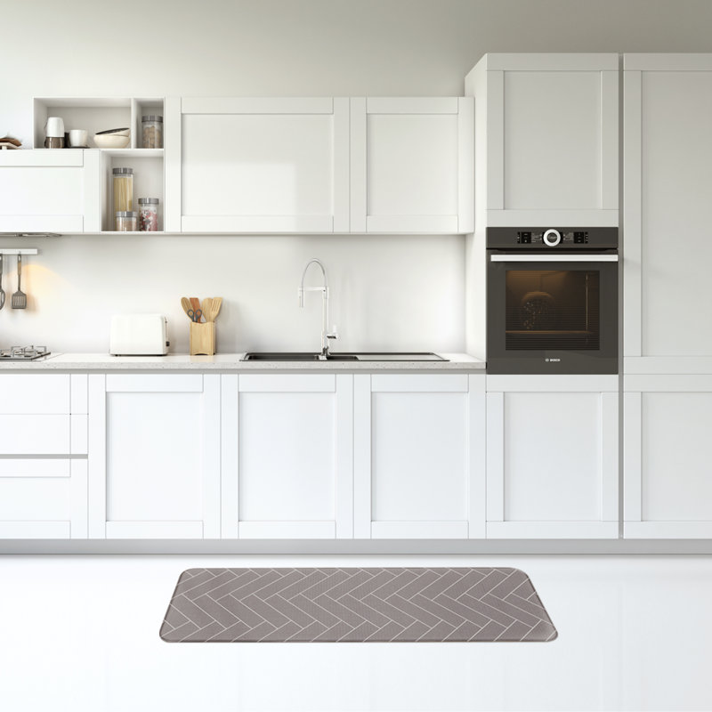 Tapis de cuisine double face en PVC non toxique de qualité supérieure, Rectangle 1 pi 6 po x 3 pi