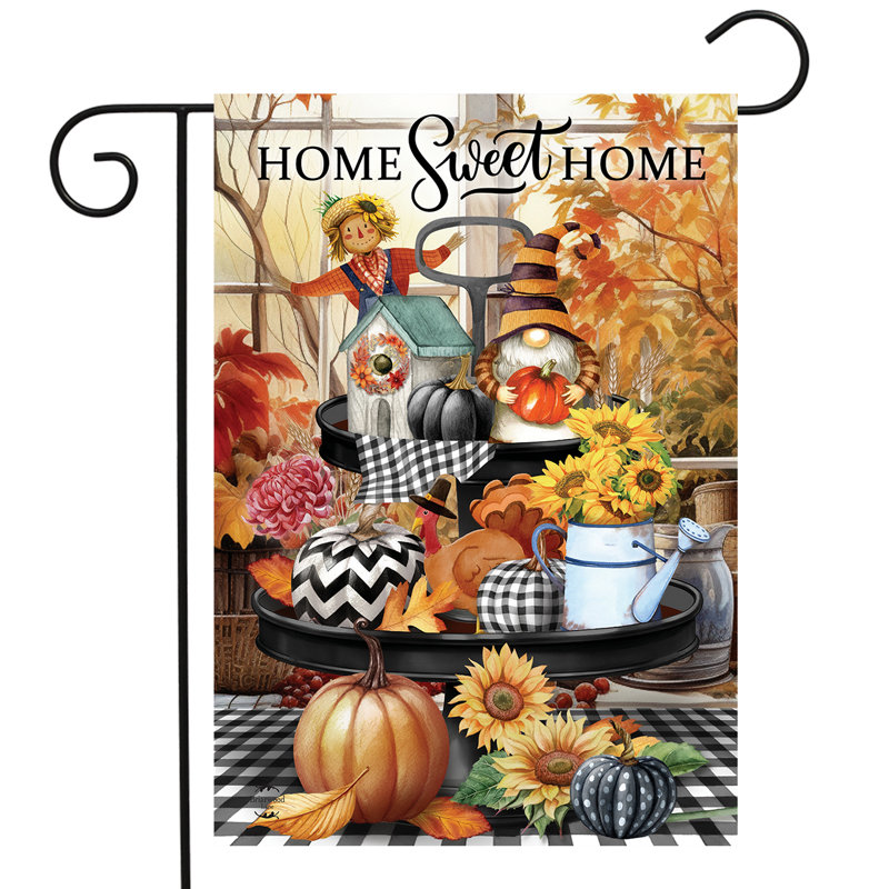 Drapeau de jardin Autumn Memories, Automne orange et blanc