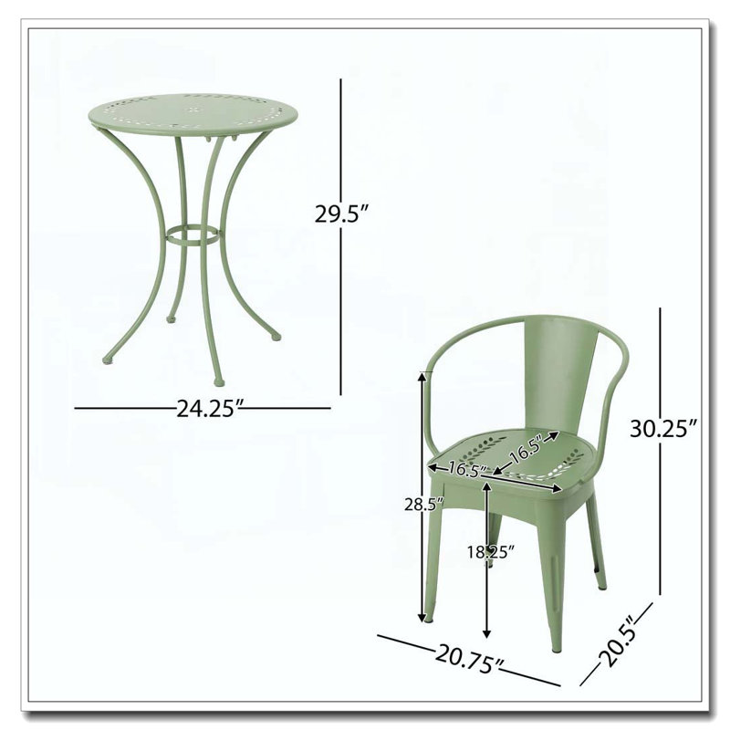 Ensemble d'extérieur 3 pièces, Vert