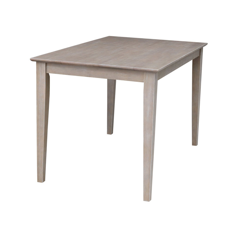 Calumet Heimann Solid Wood Dining Table, Washed Gray Taupe