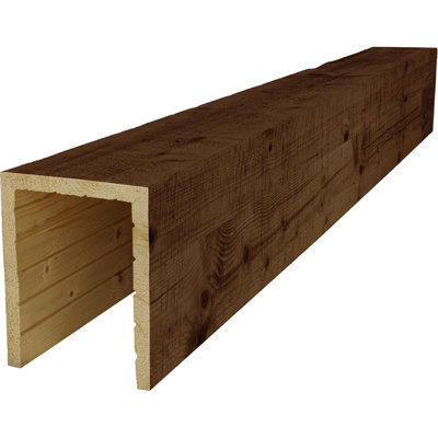 AmeriCraft Wood Resawn Beam, 3-Sided (U-Beam), 9 1/2"W x 11 1/2"H x 144"L, Espresso Finish, Stain Grade Pine