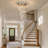 Modern 5-Lights Spiral Raindrop Chandelier