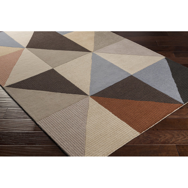 Wool Geometric Indoor Rug, 2'6" x 8'