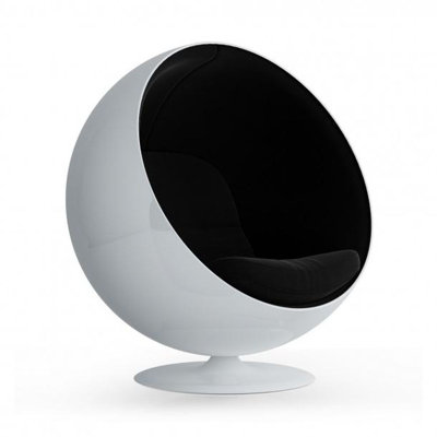 Fauteuil ballon pivotant en lin de 40 po de large Altonio