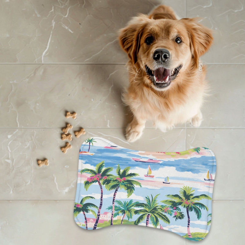 Beach Bliss - 1 Piece Bone Shape Feeding Mat