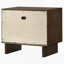 Table de chevet 2 tiroirs brun chaud