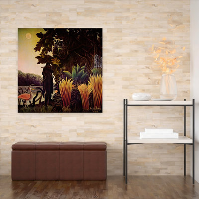 «The Snake Charmer», reproduction d'art classique abstraite, ours, flamant, forêt, paysage contemporain