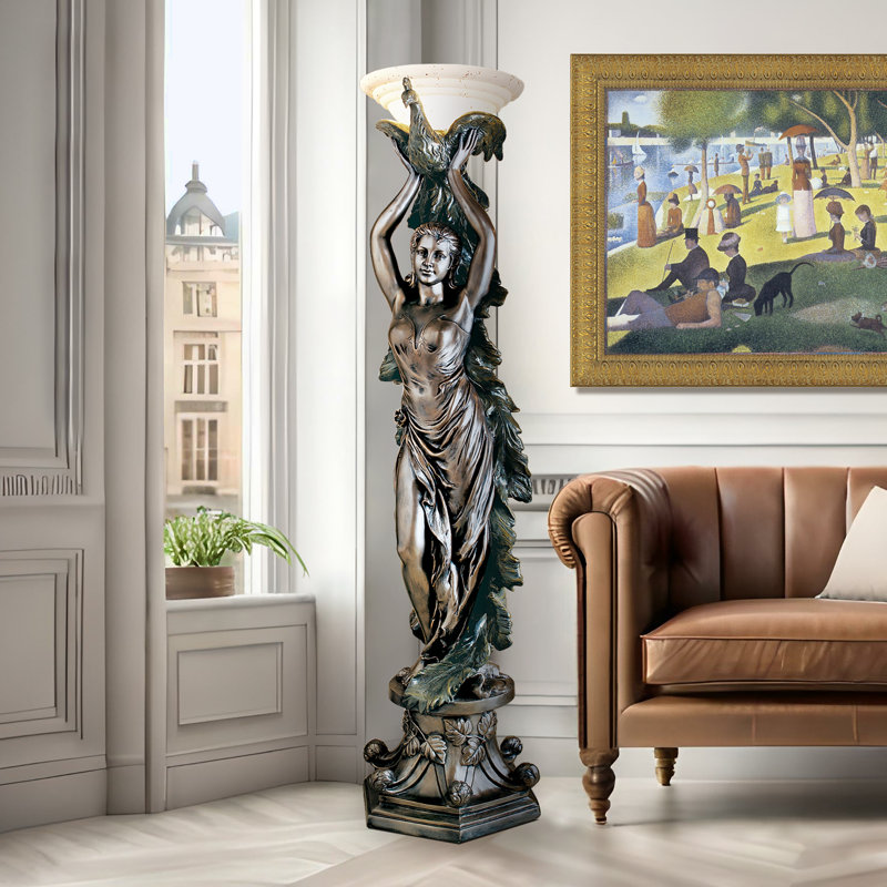 Lampe torchère sur pied 74,5 po Peacock Goddess