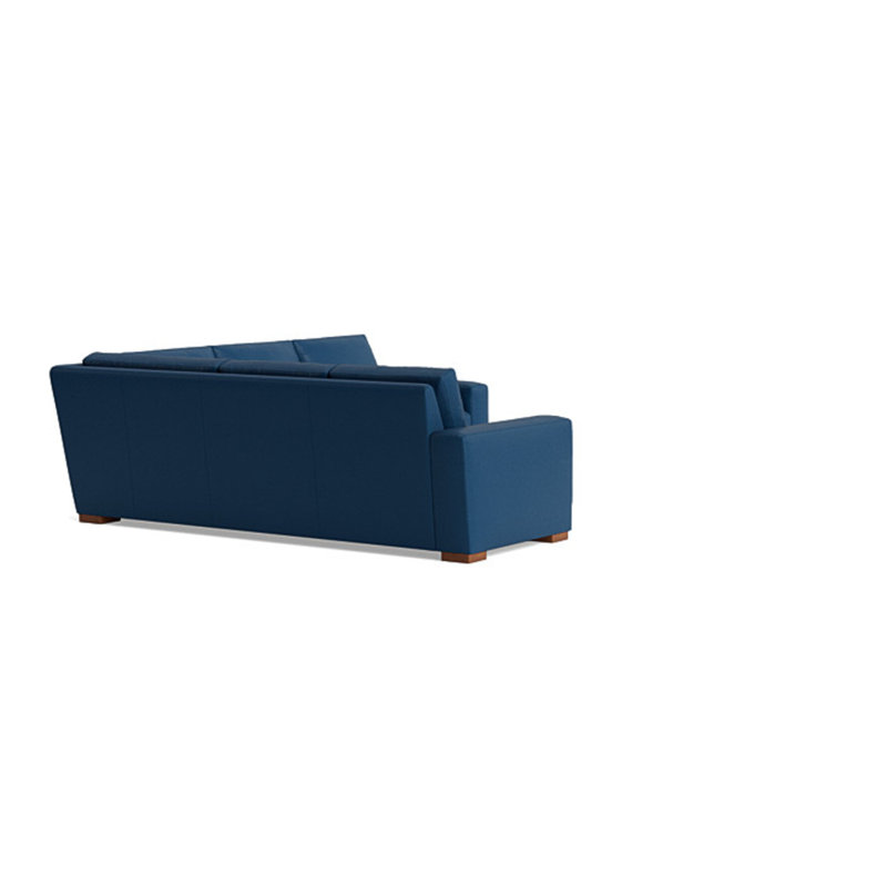 Couch Potato Leather Sectional, Left Hand Facing, Leather - Deep Blue