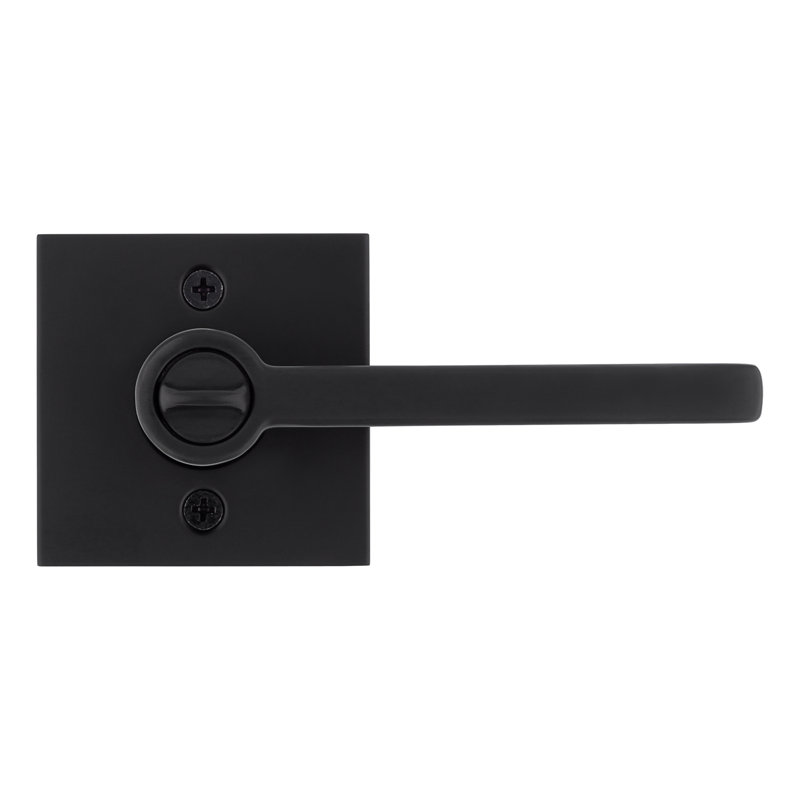Levier de porte de passage Halifax pour couloir / garde-robe, Verrouillé à clé, Noir mat