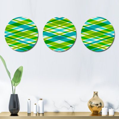 Ensemble de 3 décorations murales Tartan
