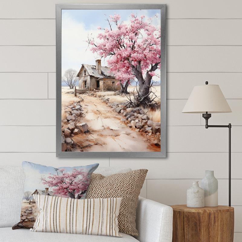 Veyda - maison de ferme rose harmonie III, H 32 po x l 16 po x P 1 po, Argent
