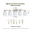 Éclairage de meuble-lavabo moderne en fer pour abat-jour en verre laiteux