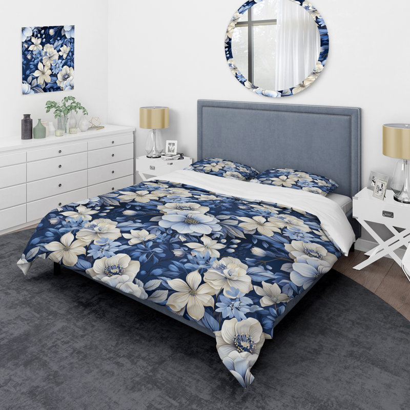 Ensemble de housse de couette Mavish, Housse de couette pour grand lit et 2 taies décor