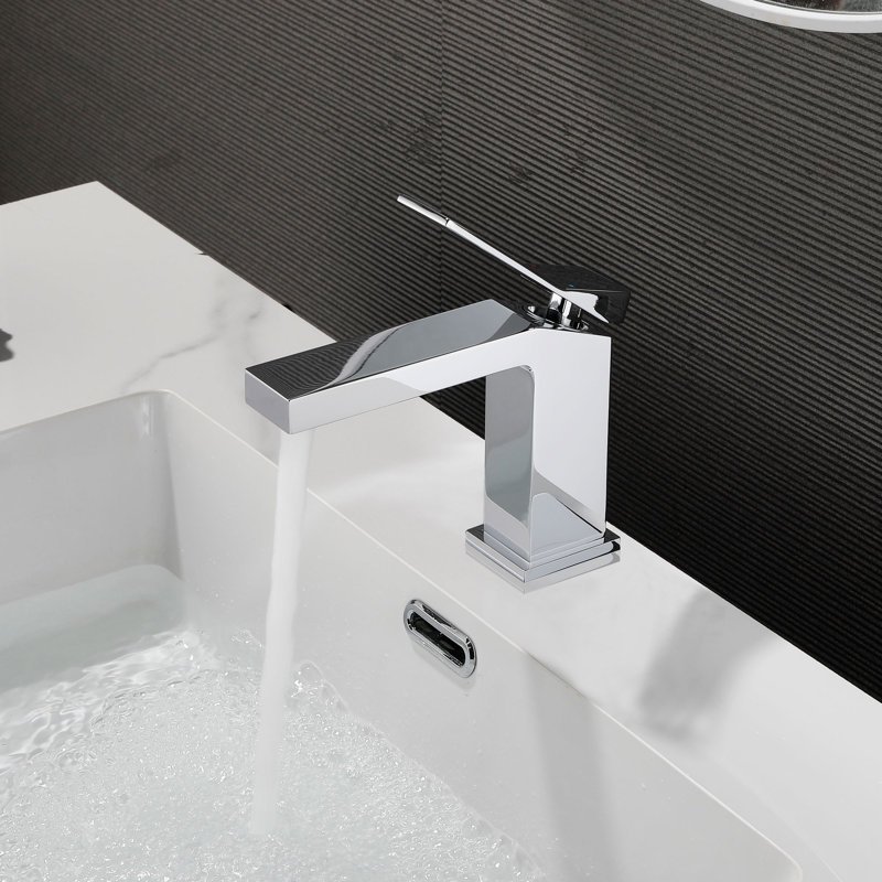 6" Height Modern Single Handle Single Hole Vessel Sink Bathroom Faucet, Chrome