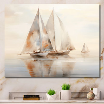 " Beige Boat Minimalism II "