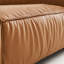 Causeuse coussin orange en cuir véritable