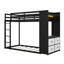 Twin Size Bunk Bed With 4 Storage Drawers, Hanging Rod, Light Bar, Integrated Shelves & Dual Ventilated Panels-7590673