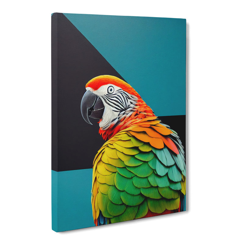 CAN-V0523-1757X Parrot Portrait Vol.2 - Wrapped Canvas Print, 50cm H x 35cm W