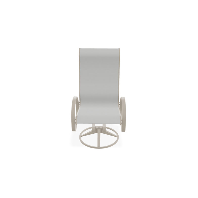 Fauteuil de patio pivotant Hiraku, Blanc 6D Sunbrella®, Désert texturé