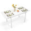 Extendable Metal Base Dining Table