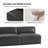Avreen Henriqueta Genuine Leather Armless Modular Sofa without Leg-266703801-266703746-266703805