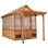Backyard Discovery Bellerose 11' x 7' Cedar Wood and Polycarbonate Walk-In Outdoor Greenhouse Kit with Pergola