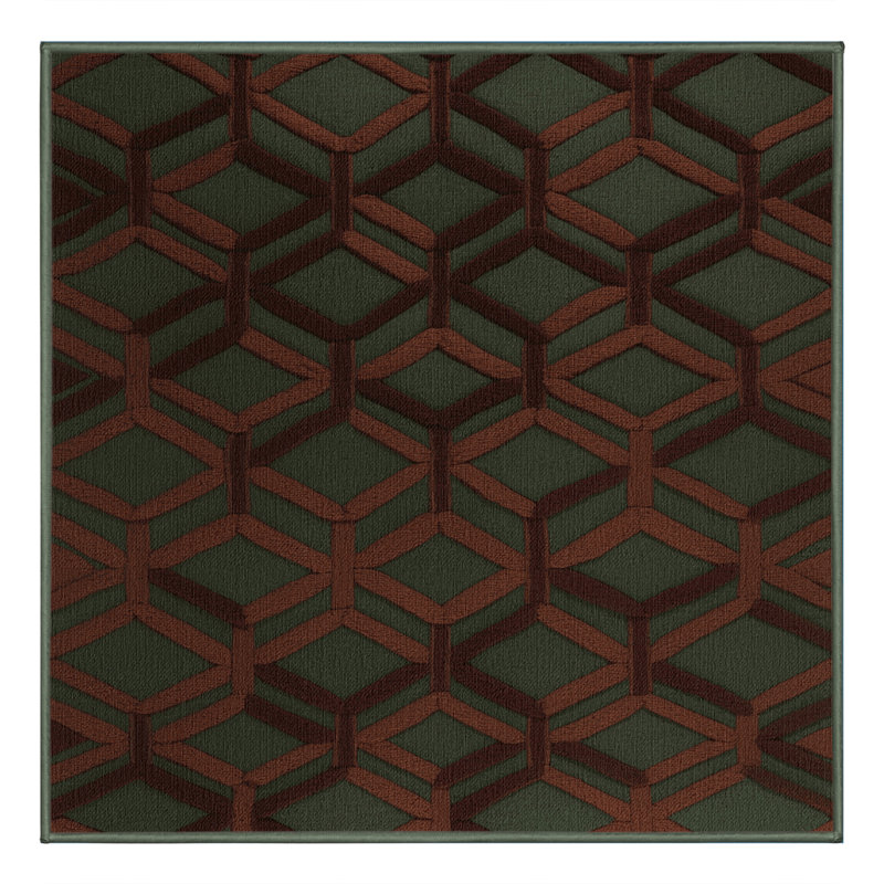 Tapis vert en treillis lavable à la machine, Carré 6 pi