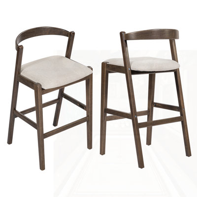 Indoor Rubberwood Barstool Set Of 2