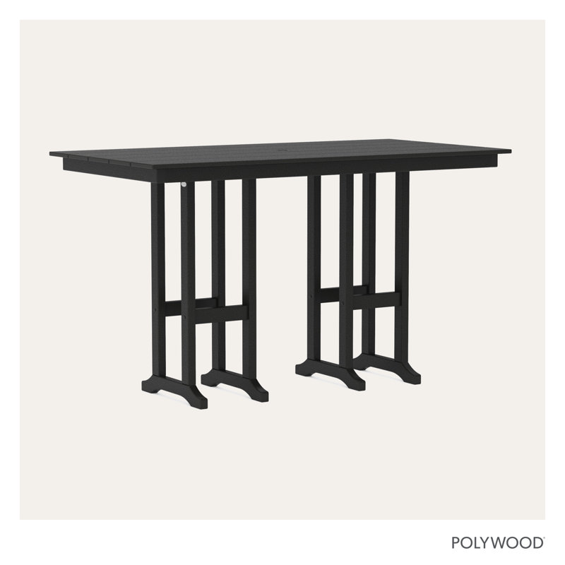 Farmhouse 37" x 72" Dining Table, Black, 42.06"H x 37.72"W x 72"L