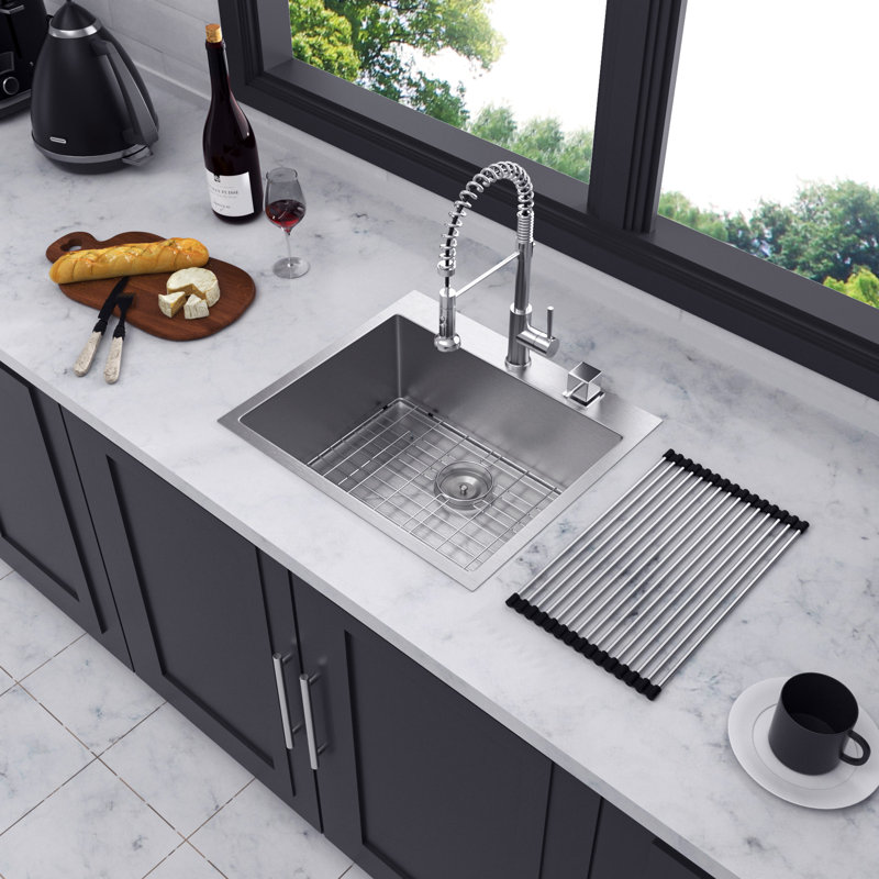 28'' L Single Bowl Stainless Steel Kitchen Sink