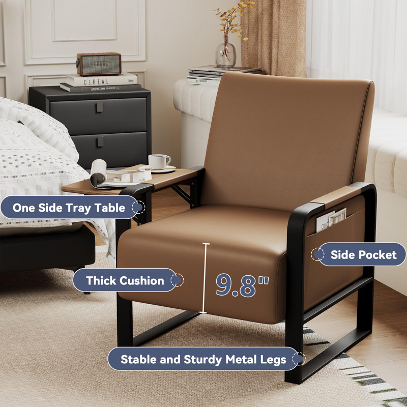 Chaise d'appoint Whole, Mélange de polyester café