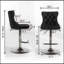 Tabourets de bar pivotants en velours avec hauteur de siège réglable, conception ergonomique et base chromée pour les bars modernes-1173832544