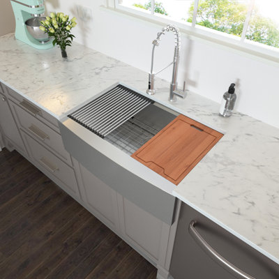 33'' L Single Bowl Stainless Steel Kitchen Sink