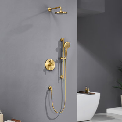 Single-Handle 3-Spray 24 in. Wall Bar Shower Faucet Kit with Hand Shower