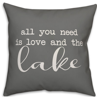  Coussin intérieur / extérieur All You Need is Love and the Lake