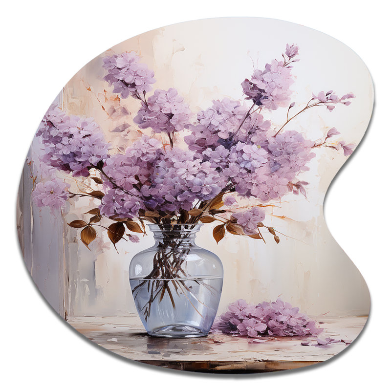 Décoration murale irrégulière en métal Gaudet - Lilas, H 33 po x l 33 po