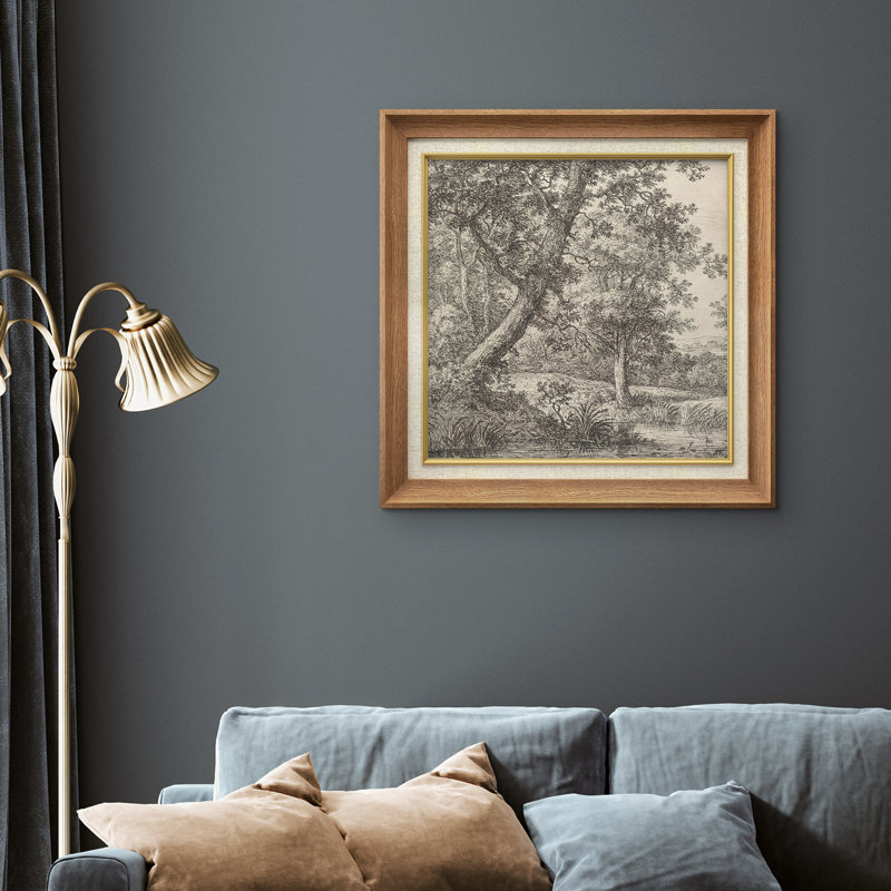Classic Forest Tree Sketch Elegant Nature Landscape Illustrations Rustic French Country, Natural